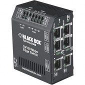 Black Box LBH600 Ethernet Switch - 6 Ports - TAA Compliant - 2 Layer Supported - Twisted Pair - Rack-mountable, Panel-mountable, Standalone, DIN Rail Mountable, Wall Mountable - 3 Year Limited Warranty LBH600A-P-12