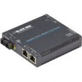 Black Box LGC5212A Transceiver/Media Converter - 2x PoE+ (RJ-45) Ports - 1 x SC Ports - Single-mode - Gigabit Ethernet - 10/100/1000Base-TX, 1000Base-X - Rail-mountable, Wall Mountable - TAA Compliance LGC5212A