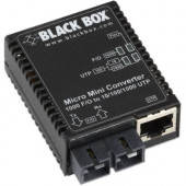 Black Box Micro Mini LMC4002A Transceiver/Media Converter - 1 x Network (RJ-45) - 1 x SC Ports - DuplexSC Port - - USB - Multi-mode - Gigabit Ethernet - 10/100/1000Base-TX, 1000Base-X - Wall Mountable - TAA Compliance LMC4002A