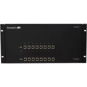 Smart Board SmartAVI Powered Rack/Chassis with DVI/Audio/USB Transmitter, 4 Card Package - 4 Computer(s) - 225 ft Range - WUXGA - 1920 x 1200 Maximum Video Resolution x Network (RJ-45) - 4 x USB - 8 x DVI - Rack-mountable RK-DVX2U-A-TX4S