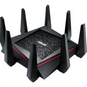 Asus RT-AC5300 IEEE 802.11ac Ethernet Wireless Router - 2.40 GHz ISM Band - 5 GHz UNII Band - 8 x Antenna(8 x External) - 5334 Mbit/s Wireless Speed - 4 x Network Port - 1 x Broadband Port - USB - Gigabit Ethernet - VPN Supported - Desktop RT-AC5300