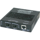 TRANSITION NETWORKS Stand-alone Gigabit Ethernet PoE Media Converter - Network (RJ-45) - 1x PoE (RJ-45) Ports - 1 x LC Ports - Multi-mode - Gigabit Ethernet - 10/100/1000Base-T, 1000Base-SX, 1000Base-X - Wall Mountable, Rack-mountable, Rail-mountable - TA
