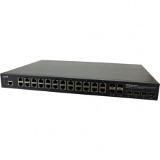 TRANSITION NETWORKS Managed Hardened Gigabit Ethernet PoE+ Rack Mountable Switch - 24 x Gigabit Ethernet Network, 4 x Gigabit Ethernet Expansion Slot, 4 x 10 Gigabit Ethernet Expansion Slot - Manageable - Twisted Pair, Optical Fiber - Modular - 4 Layer Su