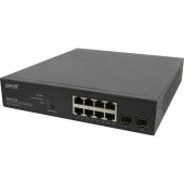 TRANSITION NETWORKS Smart Managed PoE+ Switch - 8 Ports - Manageable - 4 Layer Supported - Modular - Twisted Pair, Optical Fiber - Rack-mountable - Lifetime Limited Warranty - TAA Compliance SM8TAT2SA-NA