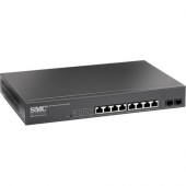 Edge-Core Networks SMC Networks Gigabit Ethernet PoE Smart Switch - 8 Ports - Manageable - 2 Layer Supported - Desktop - 2 Year Limited Warranty SMCGS10P-SMART NA