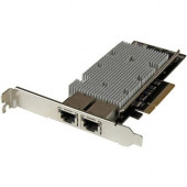 Startech.Com 10G Network Card - 2 port - NBASE-T - RJ45 Port - Intel X550 chipset - Ethernet Card - Intel NIC Card - Add two 10 Gigabit Ethernet ports (10Gbps) to a client or server or workstation through one PCI Express slot - Dual-port 10GbE network int