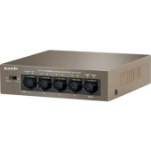 Tenda TEF1105P 5-Port 10/100 Mbps Unmanaged Switch - 5 Ports - 2 Layer Supported - Twisted Pair - Desktop - 3 Year Limited Warranty TEF1105P