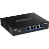 Trendnet 5-Port 10G Switch, 5 x 10G RJ-45 Ports, 100Gbps Switching Capacity, Supports 2.5G and 5G-BASE-T Connections, Lifetime Protection, Black, TEG-S750 - 5 Ports - 10 Gigabit Ethernet - 10GBase-T - 2 Layer Supported - Power Adapter - 11.90 W Power Cons