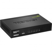 Trendnet 8-Port Gigabit GREENnet Switch - 8 Ports - 2 Layer Supported - Twisted Pair - Desktop - Lifetime Limited Warranty - TAA Compliance-RoHS Compliance TEG-S82G