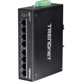 Trendnet 8-port hardened Industrial Gigabit Switch - 8 Ports - 2 Layer Supported - Twisted Pair - Rail-mountable, Wall Mountable - Lifetime Limited Warranty - TAA Compliance TI-G80
