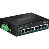 Trendnet 8-Port Industrial Fast Ethernet PoE+ DIN-Rail Switch - 8 Ports - 2 Layer Supported - Twisted Pair - DIN Rail Mountable, Wall Mountable - Lifetime Limited Warranty - TAA Compliance TI-PE80