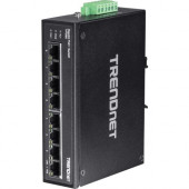 Trendnet 8-port hardened Industrial Gigabit PoE+ Switch - 8 Ports - 2 Layer Supported - Twisted Pair - Rail-mountable, Wall Mountable - Lifetime Limited Warranty - TAA Compliance TI-PG80