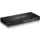 Trendnet 18-Port Gigabit 4PPoE Switch - 18 Ports - 2 Layer Supported - Modular - 440 W PoE Budget - Optical Fiber, Twisted Pair - PoE Ports - Rack-mountable - Lifetime Limited Warranty - TAA Compliance TPE-BG182G