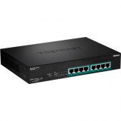 Trendnet 8-Port Gigabit Full Power PoE+ Switch - 8 x Gigabit Ethernet Network - Twisted Pair - 2 Layer Supported - Rack-mountable - TAA Compliance TPE-TG80F