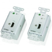 ATEN HDMI Over Cat 5 Extender Wall Plate-TAA Compliant - 1 Input Device - 1 Output Device - 196.85 ft Range - 4 x Network (RJ-45) - 1 x HDMI In - 1 x HDMI Out - Full HD - 1920 x 1080 - Wall Mountable - RoHS, WEEE Compliance VE806