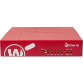 WATCHGUARD Firebox T55 with 1-yr Standard Support (US) - 5 Port - 10/100/1000Base-T Gigabit Ethernet - AES (128-bit), AES (256-bit), RSA, DES, SHA-2, 3DES - USB - 5 x RJ-45PoE Ports - 1 x PoE+ - Manageable - 1 Year Basic Security Suite - TAA Compliance WG