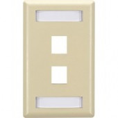 BLACKBOX WALLPLATE PLASTIC SINGLE-GANG 2-PORT KEY WPT460-10PAK