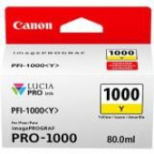 Canon LUCIA PRO PFI-1000Y Original Ink Cartridge - Yellow - Inkjet - 3365 Photos - TAA Compliance 0549C002