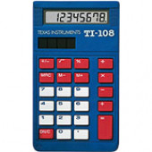 Texas Instruments TI-108 Elementary Calculator - 8 Digits - LCD - Solar Powered 108/BK