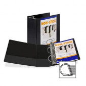 Samsill Non-stick View D-Ring Binder - 5" Binder Capacity - Letter - 8 1/2" x 11" Sheet Size - 1050 Sheet Capacity - 3 x D-Ring Fastener(s) - 2 Internal Pocket(s) - Polypropylene, Chipboard - Black - Recycled - 1 Each - TAA Compliance 16400