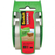 3m Scotch&reg; Shipping Packaging Tape - Greener Commercial Grade. 1.88" x 66.6'' - 1.88" Width x 66.60 ft Length - 1.50" Core - Synthetic Rubber Resin - Adhesive, Heavy Duty - Dispenser Included - Easy to Use Dispenser 