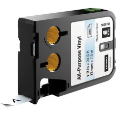 Newell Rubbermaid Dymo XTL All-Purpose Vinyl Label Cartridge - 15/32" Width x 22 31/32 ft Length - Thermal Transfer - Clear - Vinyl - 1 Each - TAA Compliance 1868741