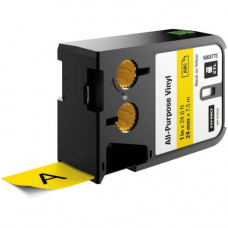 Newell Rubbermaid Dymo XTL All-Purpose Vinyl, 24 mm - Permanent Adhesive - 15/16" Width x 24 39/64 ft Length - Thermal Transfer - Yellow - Vinyl - 1 Roll - TAA Compliance 1868773