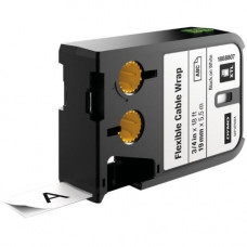 Newell Rubbermaid Dymo XTL Flexible Cable Wrap Label Cartridge - 3/4" Width x 18 3/64 ft Length - Thermal Transfer - White - Nylon - 1 Each - TAA Compliance 1868807