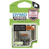 Newell Rubbermaid Dymo Durable D1 1/2" Labels - 1/2" Width x 10 ft Length - Rectangle - Orange - 1 Each - TAA Compliance 2125348