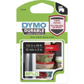 Newell Rubbermaid Dymo Durable D1 Labels - 1/2" Width x 10 ft Length - Rectangle - Red - 1 Each - TAA Compliance 2125349