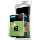 Newell Rubbermaid Dymo LabelWriters Continuous Roll Address Labels - 1 1/8" Width x 3 1/2" Length - White - 260 / Roll - 520 / Box - TAA Compliance 30572