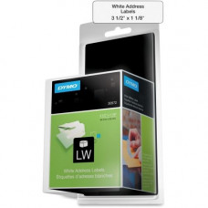 Newell Rubbermaid Dymo LabelWriters Continuous Roll Address Labels - 1 1/8" Width x 3 1/2" Length - White - 260 / Roll - 520 / Box - TAA Compliance 30572