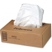 Fellowes Waste Bags for 99Ms, 90S , 99Ci, HS-440 and AutoMax&reg; 130C and 200C Shredders - 9 gal - 30" Height x 29" Width x 14" Depth - 100/Box - Plastic - Clear - TAA Compliance 36053