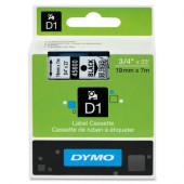Newell Rubbermaid Dymo D1 Electronic Tape Cartridge - 3/4" Width x 22 63/64 ft Length - Thermal Transfer - Clear - Polyester - 1 Each - TAA Compliance 45800
