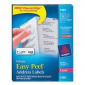 Avery Easy Peel White Address Labels for Laser Printers (1" x 2 5/8") (30 Labels/Sheet) (100 Sheets/Box) - FSC, TAA Compliance 5160