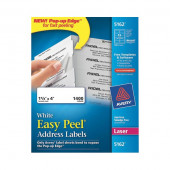 Avery Easy Peel White Address Labels for Laser Printers (1 1/3" x 4") (14 Labels/Sheet) (100 Sheets/Box) - FSC, TAA Compliance 5162