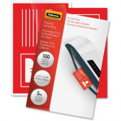 Fellowes Glossy Pouches - ID Tag not punched, 5 mil, 100 pack - Laminating Pouch/Sheet Size: 3.88" Width x 5 mil Thickness - Type G - Glossy - for ID Badge, ID Card, Document - Pre-trimmed, Durable, Unpunched - Clear - 100 / Pack 52015