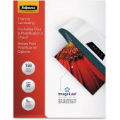 Fellowes Thermal Laminating Pouches - ImageLast&trade;, Jam Free, Letter, 5mil, 150 pack - Sheet Size Supported: Letter - Laminating Pouch/Sheet Size: 9" Width x 5 mil Thickness - Type G - Glossy - for Document - Durable, UV Resistant, Fade Resis