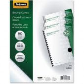 Fellowes Transparent PVC Covers - Letter, 100 Pack - Letter - 8.50" Width x 11" Length Sheet Size - Plastic - Clear, Transparent - 100 / Pack 52089