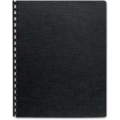Fellowes Expressions&trade; Linen Presentation Covers - Oversize, Black, 200 pack - 11.3" Height x 8.8" Width x 0.1" Depth - 8 3/4" x 11 1/4" Sheet - Black - Linen - 200 / Pack 52115