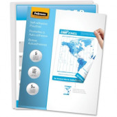 Fellowes Self-Adhesive Pouches - Letter, 5mil, 5 pack - Sheet Size Supported: Letter - Laminating Pouch/Sheet Size: 9" Width x 5 mil Thickness - for Document, Photo - Self-adhesive - Clear - 5 / Pack 52205