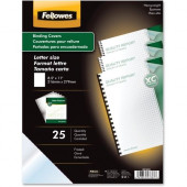Fellowes Futura&trade; Presentation Covers Letter, Frosted 25 pack - 11" Height x 8.5" Width x 0.1" Depth - For Letter 8 1/2" x 11" Sheet - Rectangular - Clear - Polypropylene - 25 / Pack 5224301