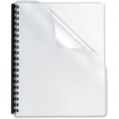Fellowes Crystals&trade; Clear PVC Covers - Oversize, 100 pack - 11.3" Height x 8.8" Width x 0" Depth - Clear - PVC Plastic - 100 / Pack 52311