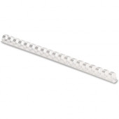 Fellowes Plastic Combs - Round Back 1/2" 90 sheets White 100 pk - 0.5" Height x 10.8" Width x 0.5" Depth - 90 x Sheet Capacity - For Letter 8 1/2" x 11" Sheet - White - Plastic - 100 / Pack 52372