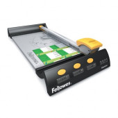 Fellowes Electron&trade; 180 Rotary Trimmer - 4 x Blade(s)Cuts 10Sheet - 18.11" Cutting Length - Perforated, Straight, Wave, Fold Cutting - 3.4" Height x 8.6" Width x 24.6" Depth - Metal Base - Black, Silver 5410502