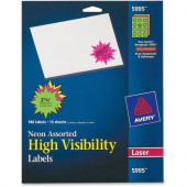 Avery &reg; ID & Specialty Labels (5995) - Permanent Adhesive - 2 1/4" Diameter - Circle - Laser - Assorted - 12 / Sheet - 180 / Pack - TAA Compliance 5995