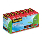 3m Scotch&reg; Transparent Greener Tape, 3/4" x 900" - 0.75" Width x 75 ft Length - 1" Core - Photo-safe, Non-yellowing, Glossy - 6 / Pack - Clear - TAA Compliance 6126P