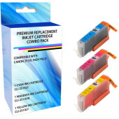 eReplacements 6449B009-ER Remanufactured High Yield Ink Cartridge Replacement for Canon 251XL Cyan/Magenta/Yellow Color Combo Pack - Inkjet - High Yield - 660 Pages Color 6449B009-ER