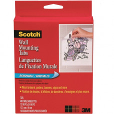 3m Scotch Wall Mounting Tab - 0.5" Width x 0.75" Length - Synthetic - Removable, Double-sided - 480 / Box - TAA Compliance 7225