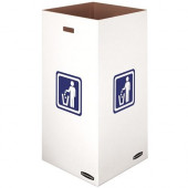 Fellowes Waste and Recycling Bins - 50 gallon - Internal Dimensions: 18" Width x 18" Depth x 36" Height - External Dimensions: 18.4" Width x 18.4" Depth x 36.4" Height - 50 gal - Corrugated Paper - Kraft, Green - Recycled - 1